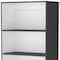 Homeroots 71" Gray And White Wood Three Tier Bookcase with Two Doors 546197 - alternate 7