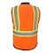 Protectx Hi Vis Safety Vest 2XL Class 2 , Zipper 6 Pockets SV-120SS4-ORBK-2XL - alternate 2