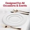 Smarty Had A Party 7" White with Silver Pearl String Round Disposable Plastic Salad Plates, 120PK 8877-WHS-CASE - alternate 8