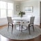 Homeroots 8' Gray And Ivory Round Geometric Washable Indoor Outdoor Area Rug 612132 - alternate 6