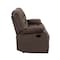 Homeroots 60in Brown Microfiber Manual Reclining Loveseat 329368 - alternate 5