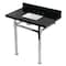 Kingston Brass 36-Inch Black Granite Console Sink with Stainless Steel Legs, 8-Inch, 3-Hole KVPK36KSQ1 - alternate 1