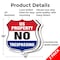 Signmission No Trespassing Shield Sign U.S. Property, 18 inch X 18 inch, Plastic Sign, 2PK SHI-P-2PACK-18-411 - alternate 3