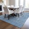Homeroots 3' X 5' Denim Blue And Ivory Abstract Washable Indoor Outdoor Area Rug 596854 - alternate 4