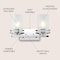 Jonathan Y Fairfax 14.3 in. 2-Light Metal/Frosted Glass Contemporary Glam LED Vanity Light, Chrome JYL7485A - alternate 3