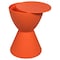 Leisuremod Round 11.75 in W, 16.75 in L, Polypropylene, Orange BS12OR - alternate 4
