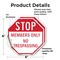 Signmission Stop Members Only No Trespassing, 6 inch X 6 inch, Vinyl Decal, 2PK OC-D-2PACK-6-221 - alternate 2