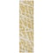 Homeroots 8' Runner Gold and White Abstract Washable Non Skid Indoor Outdoor Runner Rug 559263 - alternate 4