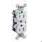 Leviton Straight Blade Receptacle, 5-20R, 20 A, 125V AC, Flush Mount, Self-Grounded M8300-B - alternate 1