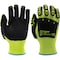 Ironwear Hi Vis A4 Cut Level HPPE Impact Gloves with Foam Nitrile Palm, Medium 4918-TPR-MD - alternate 1