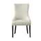 Homeroots Set of Two Tufted Cream and Espresso Upholstered Linen Dining Side Chairs 543529 - alternate 5