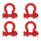 Mytee Products 4Pcs 1/2in Anchor Shackle Forged Carbon Steel w/Safety Screw Pin 4,000lbs WLL, 4PK SHACKLE-ANCHOR-BT-12x4 - alternate 7