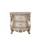 Homeroots 32" Antiqued White Two Drawers Mirrored Nightstand 347174 - alternate 2