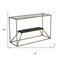 Homeroots 48" Clear and Brass Glass Iron and Stone Frame Console Table With Shelf 668880 - alternate 6