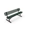 Mytcoat 6ft Outdoor Bench with Back, Portable, Green, Punched Steel, Textured Coating 804207 - alternate 1