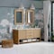 James Martin Vanities Solene 72 in. Double Vanity, Seaside Oak, w/ 3 CM Victorian Silver Quartz Top D225-V72-SSO-3VSL - alternate 4