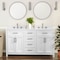 Flash Furniture Vega 60 Inch Double Vanity w/2 Sinks, 2 Storage Cabinets w/Soft Close Doors and 6 Drawers, White FS-BN-2-60-WH-GG - alternate 1