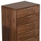 Homeroots 30" Walnut Solid Wood Five Drawer Chest 473064 - alternate 3