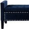 Homeroots 50" Navy Blue and Black Upholstered Velvet Bench with Flip top 530656 - alternate 4