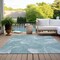 Homeroots 3' X 5' Teal Blue And Aqua Abstract Washable Indoor Outdoor Area Rug 587488 - alternate 5