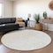 Homeroots 8' Silver And Gray Round Abstract Washable Indoor Outdoor Area Rug 599012 - alternate 6