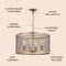 Jonathan Y Pen 4-Light 20" Iron Adjustable Industrial Mesh LED Pendant, Gold JYL6703A - alternate 7