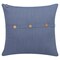 Homeroots 20" Blue Cotton Throw Pillow With Buttons 535248 - alternate 3