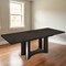 Homeroots 98" Dark Gray Solid Wood Dining Table 366216 - alternate 3