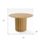 Homeroots 46" Brown Solid Wood Pedestal Base Round Top Dining Table 720996 - alternate 4