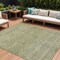 Homeroots 8' X 10' Green And Gold Oriental Washable Indoor Outdoor Area Rug 631128 - alternate 1