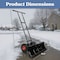 Pure Garden Heavy Duty Snow Shovel w/ Wheels 35.8 in Extra Wide Metal Snow Pusher w/ Adjustable Blade Angle 50-LG9252 - alternate 5