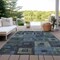 Homeroots 5' X 8' Blue Gray And Charcoal Geometric Washable Indoor Outdoor Area Rug 605020 - alternate 6
