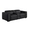 Homeroots 90in Black and Brown Italian Leather Power Reclining Loveseat With Storage 720554 - alternate 5