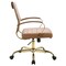 Leisuremod Benmar Leather Office Chair with Gold Frame, Brown BOG19BRL - alternate 3