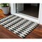 Homeroots 3' X 5' Black Geometric Washable Indoor Outdoor Area Rug 577013 - alternate 1