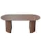 Homeroots 79" Brown Solid Wood Double Pedestal Base Oval Dining Table 720466 - alternate 1