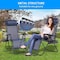 Simple Deluxe 2 Set Zero Gravity Chairs Patio Portable Reclining Folding Lounge Chair Beach Camping Chairs with P 3A88LGCHARZEROGRAVITYBLUX2 - alternate 4