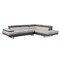 Homeroots Gray Leather L Shaped Two Piece Corner Sectional 366196 - alternate 7