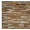 Homeroots Brown 3D Embossed Abstract Brushed Teak Reclaimed Wood Decorative Wall Panels 617480 - alternate 3