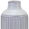 Homeroots 10" Off White Terracotta Striped Cylinder Table Vase 516225 - alternate 3