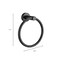 Homeroots Set of Two Black Stainless Steel Wall Mount Towel Ring and Toilet Paper Holder 480408 - alternate 6