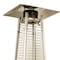 Homeroots 41000 BTU Silver Steel Propane Triangular Pyramid Standing Patio Heater 480574 - alternate 2