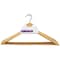 Simple Spaces Cloth Hanger Set, 6.6 lb Capacity, Steel/Wood, Natural HEA00040G-N - alternate 2