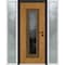Vdomdoors Steel Door Ballucio 6644 Natural Oak 2 Side Exterior Windows Sidelites/ Entry Door Painted W16+36+1 BALLUCIO6644EXD-OAKW-W16+36+16xH80-LH-I - alternate 1