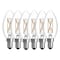 Bulbrite LED Filament PK of 6, 4.1 W Dimmable B11 Light Bulb with Clear Finish, E12 Base, 2700K 776229 - alternate 1