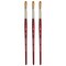 Princeton Velvetouch Filbert Brush, Synthetic Bristles, Short Handle Mixed Media Paintbrush, Size 8, 3PK P3950FB8 - alternate 1