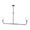 Z-Lite Tova Matte Black 2 Light Linear Chandelier 3049-60L-MB - alternate 1