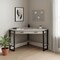 Homeroots 42" Gray and Black Corner Computer Desk 355736 - alternate 2