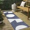 Jonathan Y Lucian Modern Geometric Abstract Two-Tone Navy/Cream 2 ft. x 8 ft. Indoor/Outdoor Runner Rug TSN302B-28 - alternate 1
