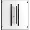 Vdomdoors Front Exterior Prehung Aluminum Double Doors Ronex0144 Grey Mirrored Clear Glass Entry Metal Modern RONEX0144DEXD-GRE-W72xH80-RH-O - alternate 1